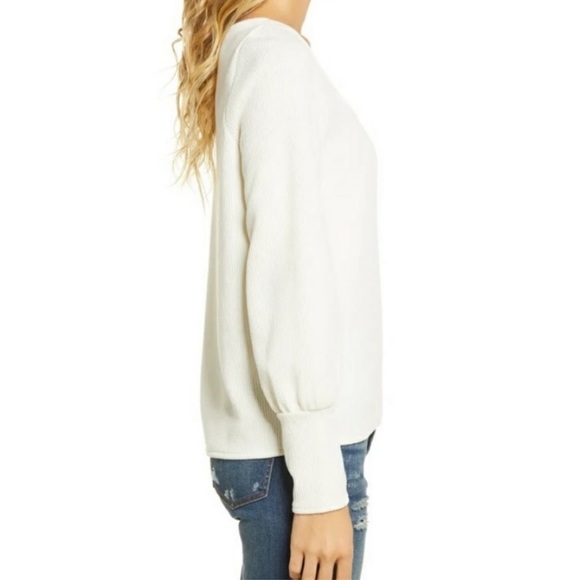 Madewell Ottoman Rib Square-Neck Top White Size S - Picture 3 of 10